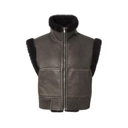 STAND STUDIO Bodywarmer Andi aardetinten / zwart