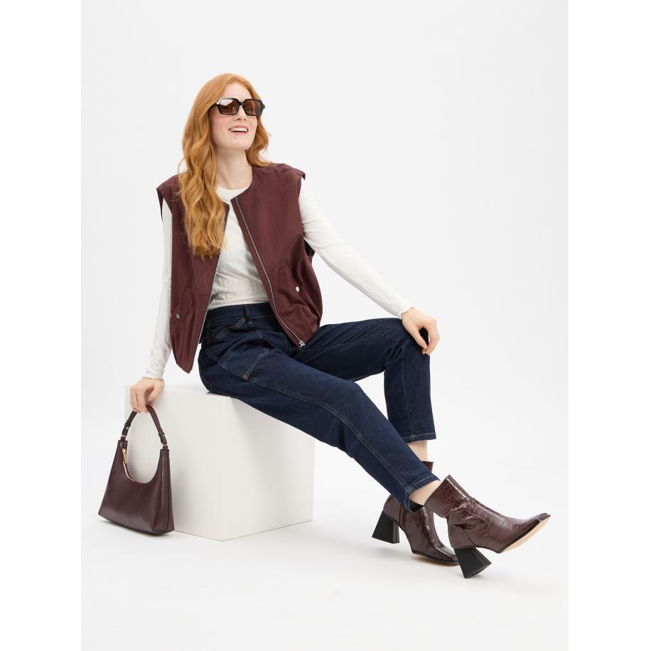 Hugo Boss HUGO Bodywarmer Azelda-1 bruin -