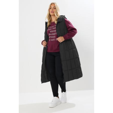 Yours Curve Zwart Midi Gilet Size 46