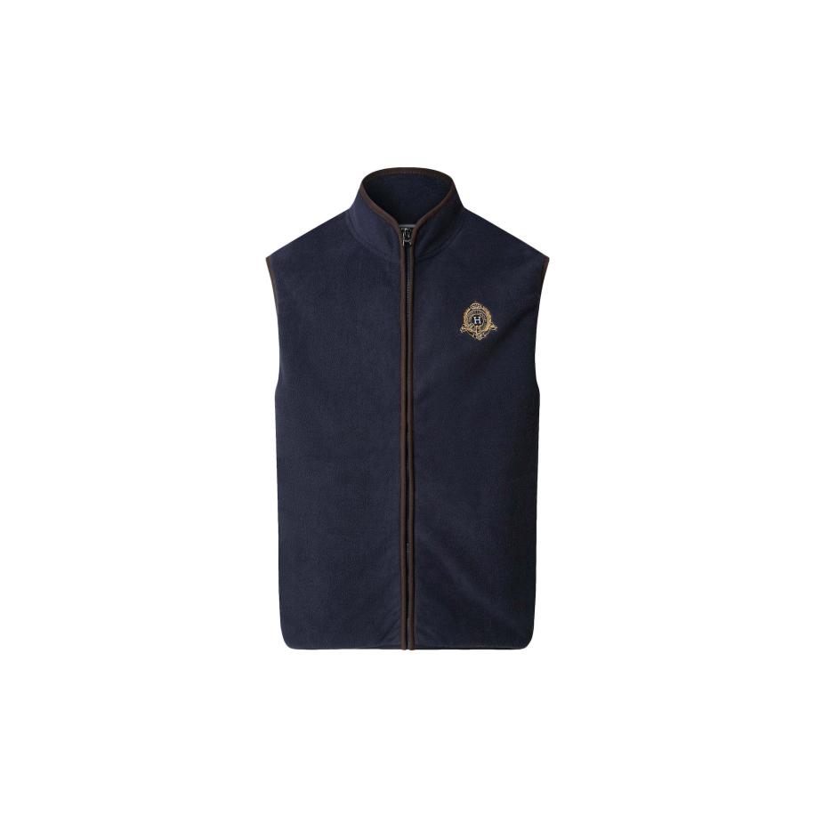 Hackett London Hackett London Bodywarmer Heritage nachtblauw / bruin -