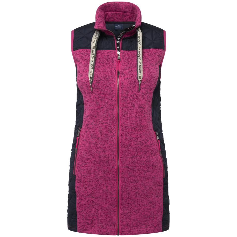 LAURASØN LAURASØN Bodywarmer grijs / pink / zwart -