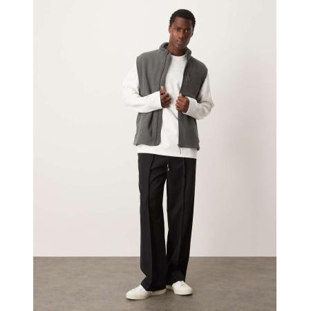 New Look - Bodywarmer van fleece in donkergrijs