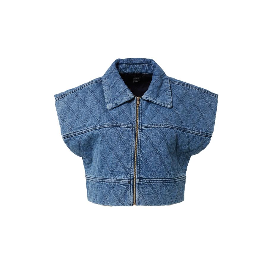 Nasty Gal Nasty Gal Bodywarmer blauw denim -