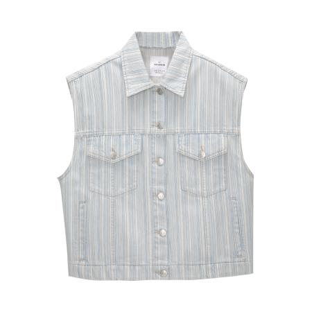 Pull&Bear Pull&Bear Bodywarmer lichtblauw / wit