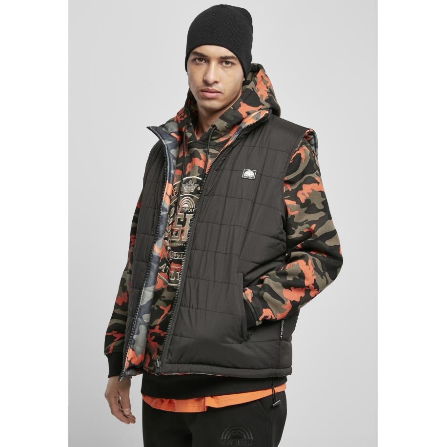 SOUTHPOLE Bodywarmer Reversible grijs / oranje / zwart Grijs