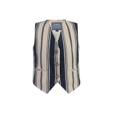 DreiMaster DreiMaster Vintage Bodywarmer beige / donkerblauw