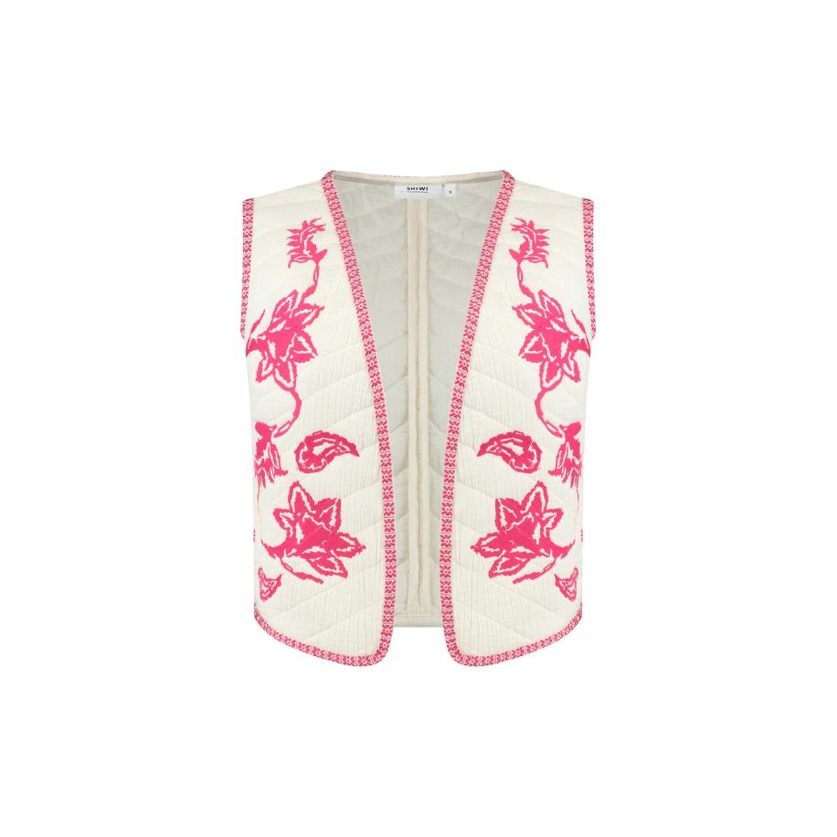 Shiwi Shiwi Bodywarmer GILET pink / wit -