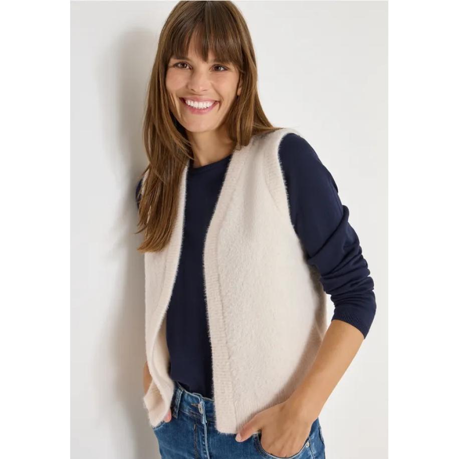 CECIL Open gilet van verengaren Bruin