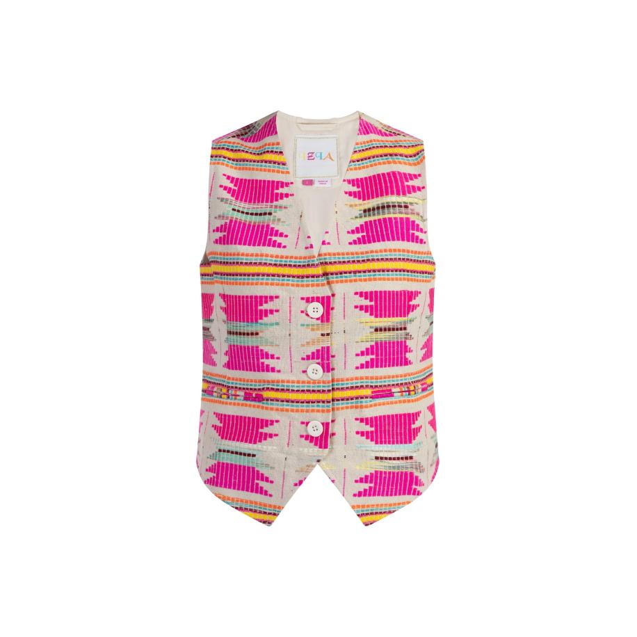 IZIA IZIA Bodywarmer ivoor / geel / oranje / pitaja roze -