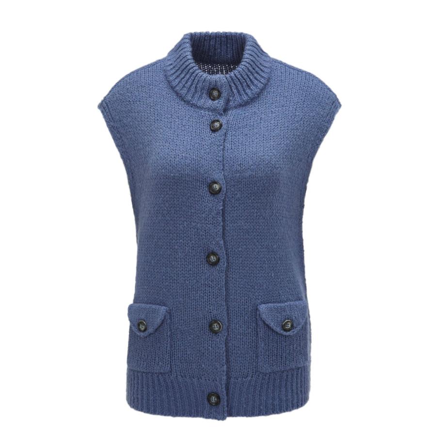 Goldner Goldner Gebreide bodywarmer blauw -