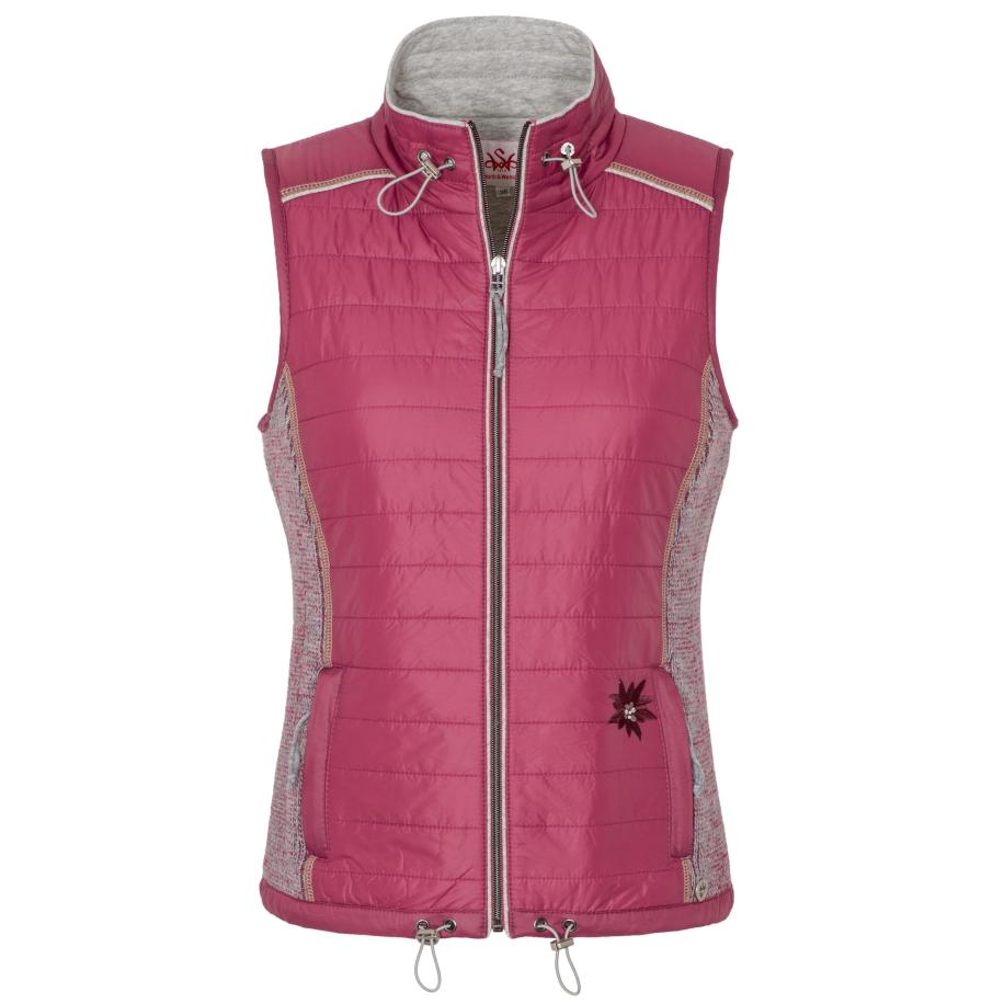 Spieth & Wensky SPIETH & WENSKY Bodywarmer rookgrijs / donkerroze -