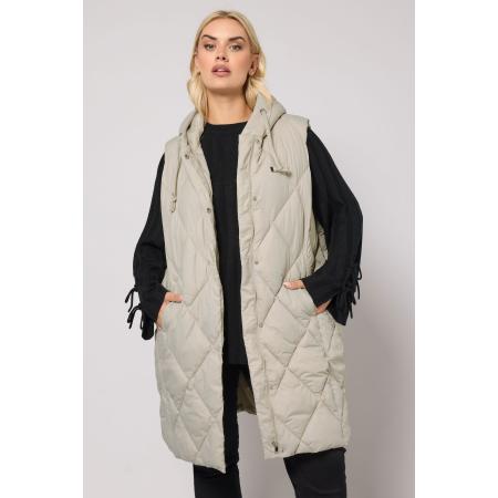 Yours Curve Ivoorwit Midi Gilet Size 58-60
