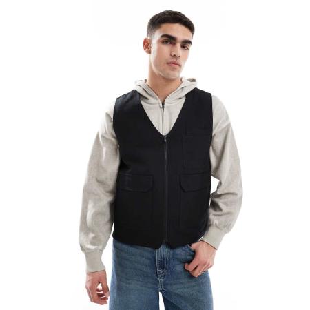 ASOS DESIGN - Utility-gilet in zwart