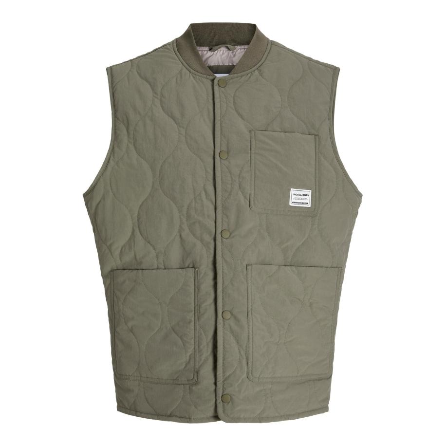 Jack & Jones JACK & JONES Bodywarmer olijfgroen / wit -