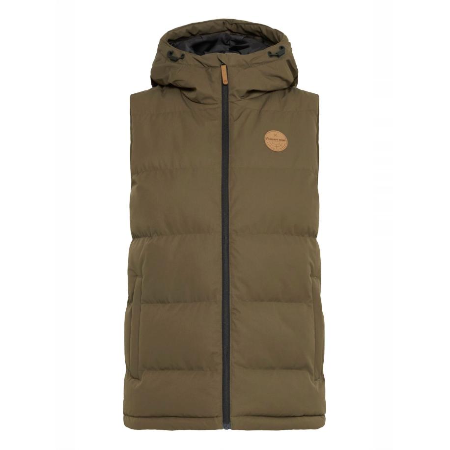 North Bend North Bend Sportbodywarmer Elena lichtbruin / kaki -