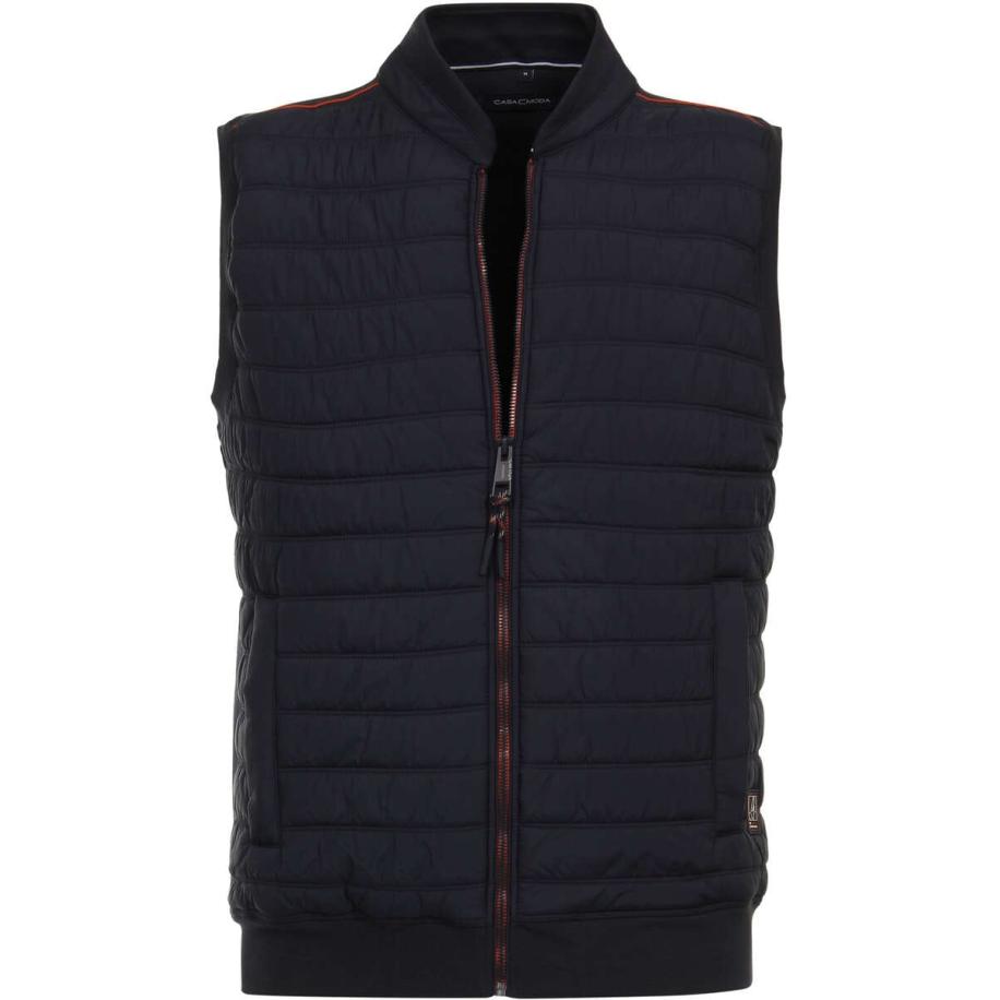 Casa Moda Gebreid vest blauw, Effen Blauw