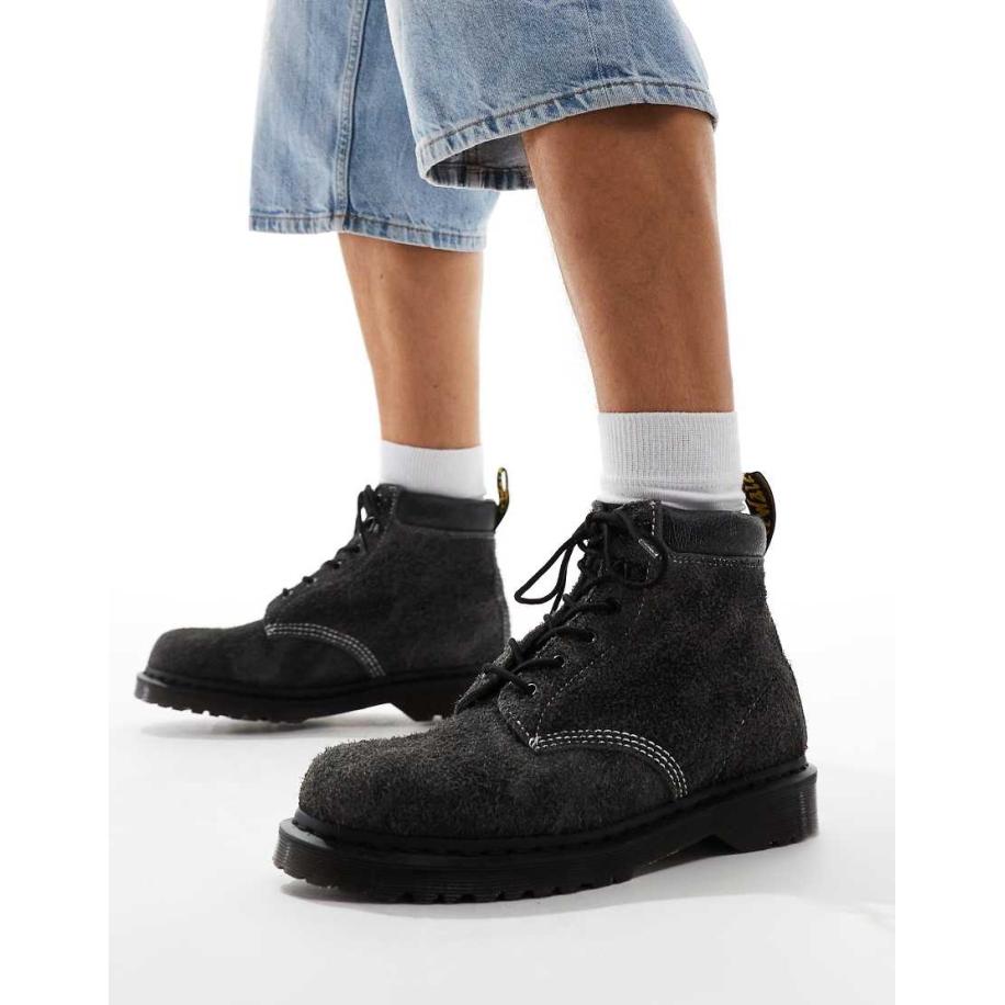 Dr. Martens - 939 - Leren laarzen met 6 veteroogjes in donkergrijs Grijs