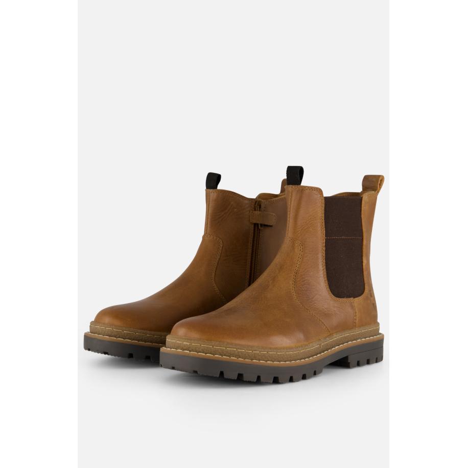 Muyters Chelsea boots cognac Leer Bruin