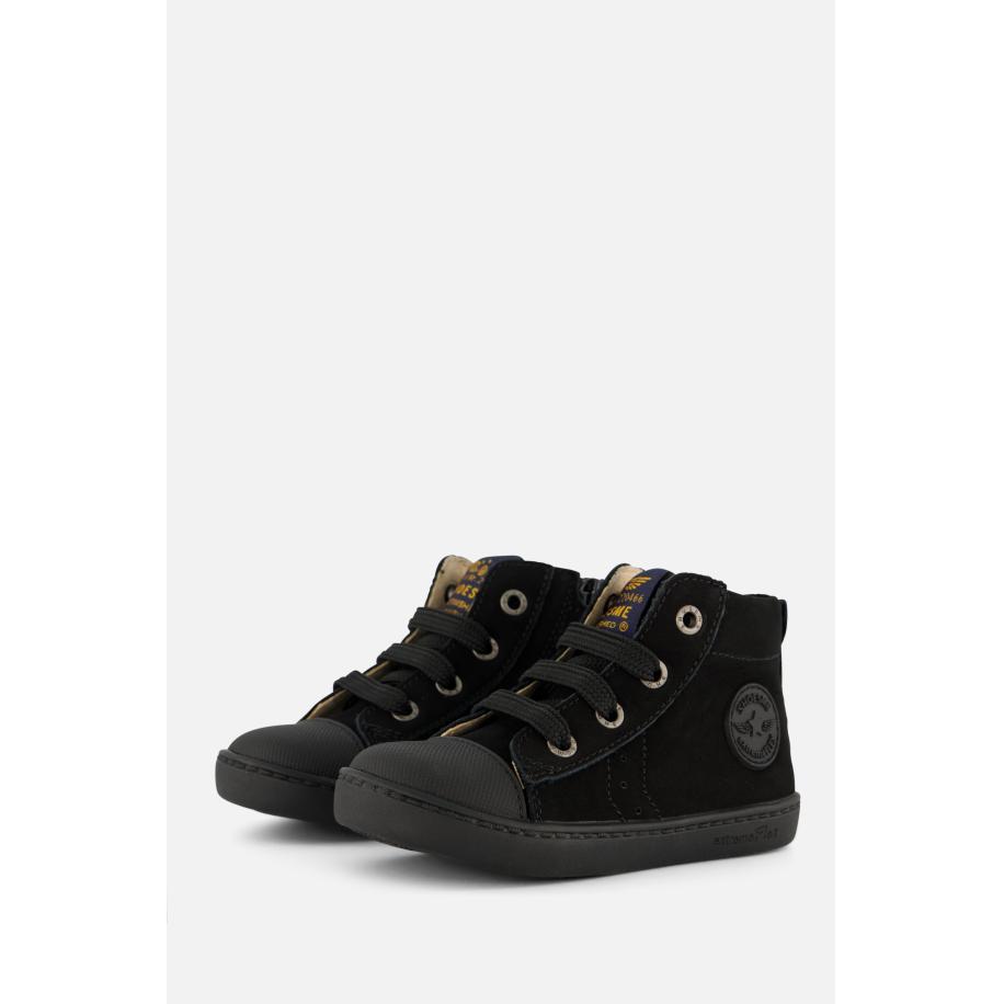 Shoesme Extreme Flex Veterboots zwart Leer Zwart