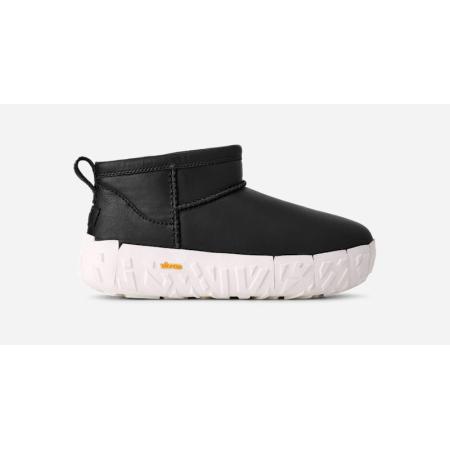 UGG® Classic Ultra Mini Wrap Tech Noir-laars in Black, Maat 40, Leder