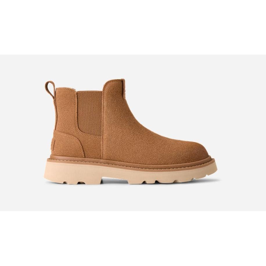 UGG® Chelsea Lug-laars in Brown, Maat 45, Suede Rood