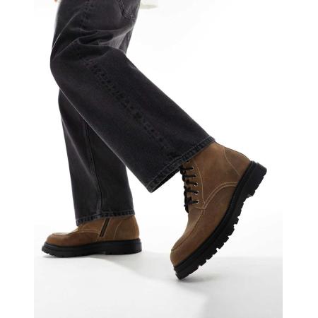 Walk London - Kegan - Suède laarzen in lichtbruin