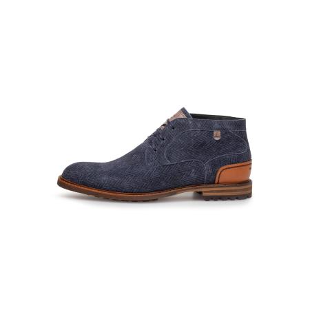 Floris van Bommel Floris van Bommel Chukka Boots Crepi 13 lichtblauw / donkerblauw / oranje