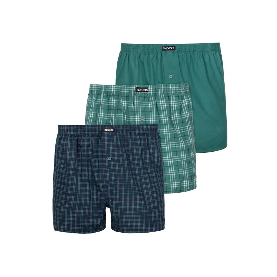 SNOCKS SNOCKS Boxershorts American marine / groen / wit -