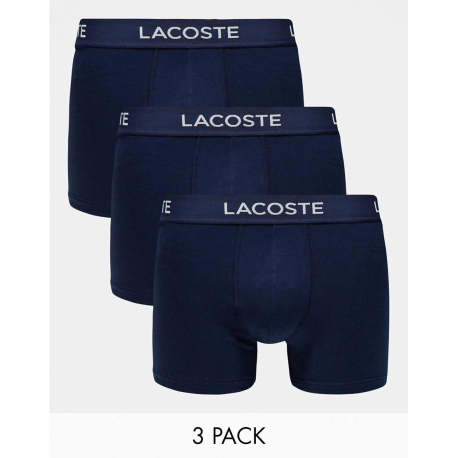 Lacoste - Set van 3 boxershorts in marineblauw Blauw