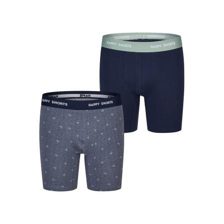 Happy Shorts Happy Shorts Boxershorts Jersey Boxer Briefs blauw