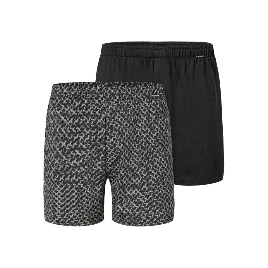 Schiesser SCHIESSER Boxershorts Basic grijs / zwart -