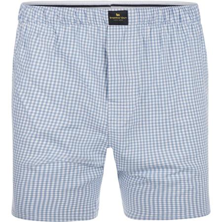 Steppin' Out Boxershort Ruit Lichtblauw