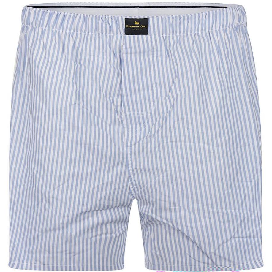 Steppin' Out Boxershort Streep Lichtblauw Blauw
