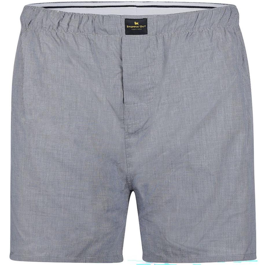 Steppin' Out Boxershort Print Navy Blauw