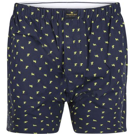 Steppin' Out Boxershort Poplin Print Navy