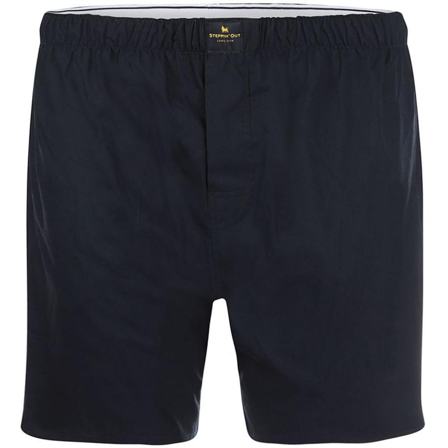 Steppin' Out Boxershort Poplin Navy Blauw