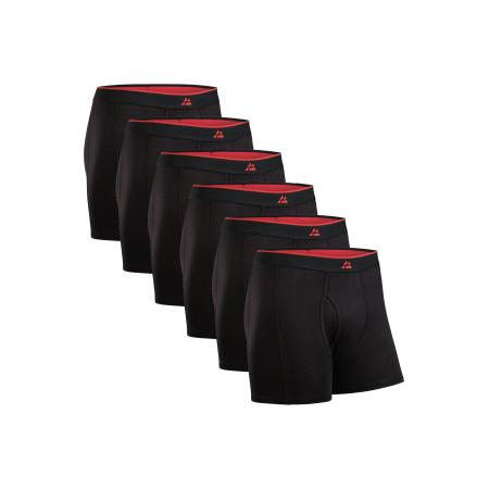 DANISH ENDURANCE DANISH ENDURANCE Boxershorts Bamboo rood / zwart