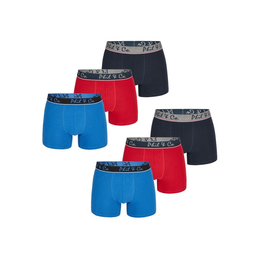 Phil & Co. Berlin Phil & Co. Berlin Boxershorts lichtblauw / donkerblauw / knalrood -