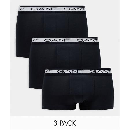 Gant - Set van 3 boxershorts met logo op de tailleband in zwart