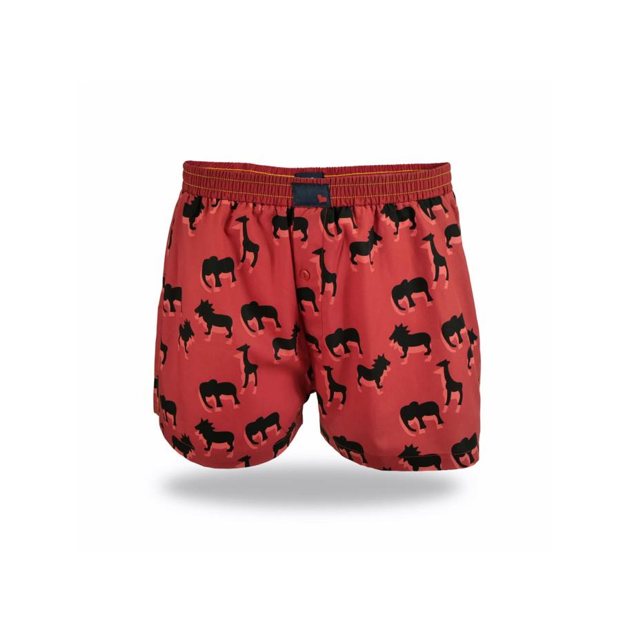 UnaBux UNABUX Boxershorts Prints lichtrood / zwart -