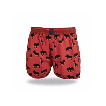 UnaBux UNABUX Boxershorts Prints lichtrood / zwart