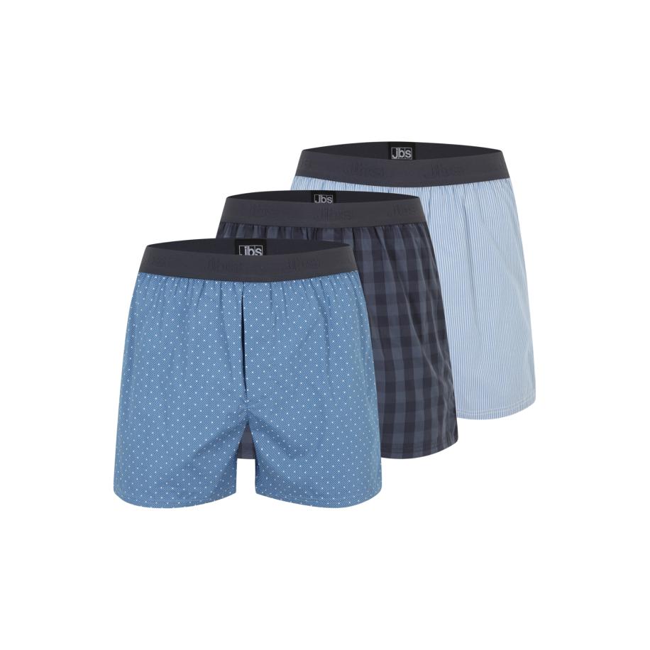 JBS jbs Boxershorts navy / duifblauw / lichtblauw / wit -