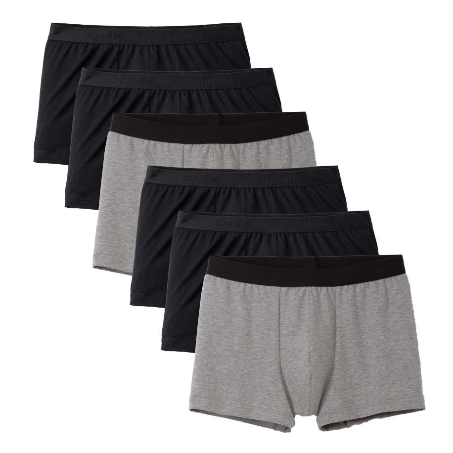 Calida CALIDA Boxershorts Natural Benefit grijs / zwart -
