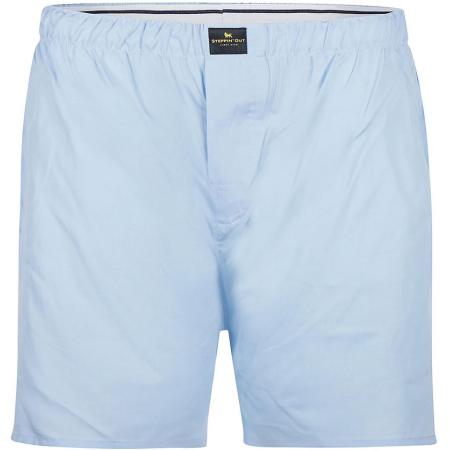 Steppin' Out Boxershort Solid Poplin Lichtblauw