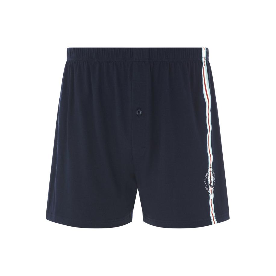 Jan Vanderstorm Boxershorts donkerblauw, Effen Blauw