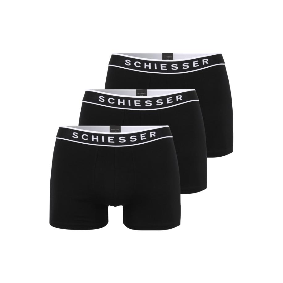 Schiesser SCHIESSER Boxershorts zwart / wit -