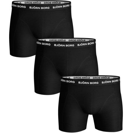 Bjorn Borg Boxers Solid Stretch 3 Pack Black