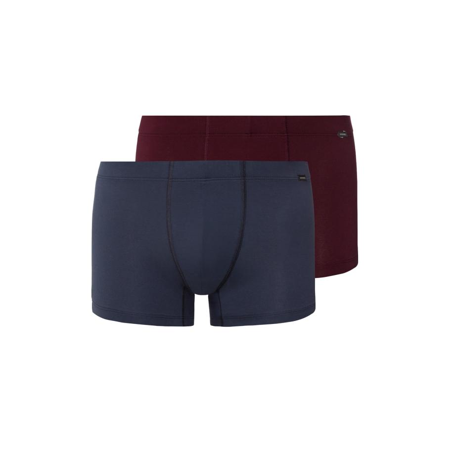 Hanro Hanro Boxershorts Essentials basaltgrijs / bordeaux -