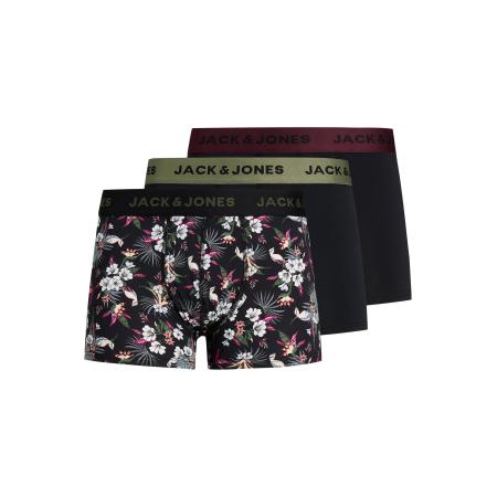 Jack & Jones JACK & JONES Boxershorts JACFlower groen / wijnrood / zwart / wit