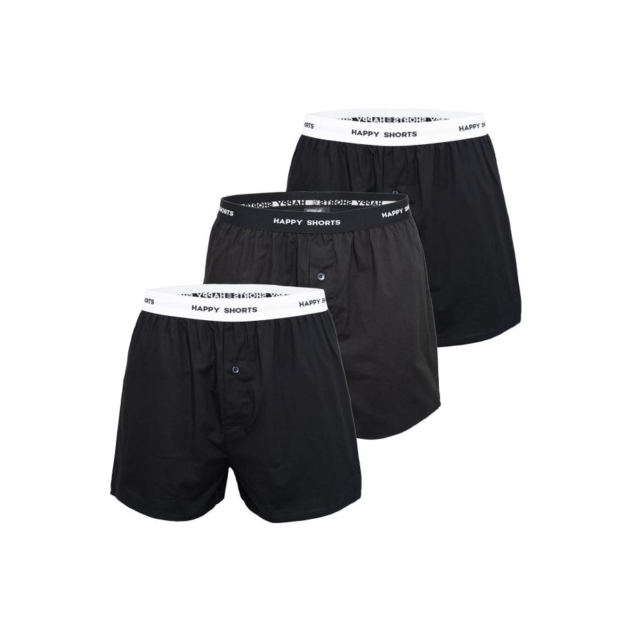 Happy Shorts Happy Shorts Boxershorts zwart / wit -